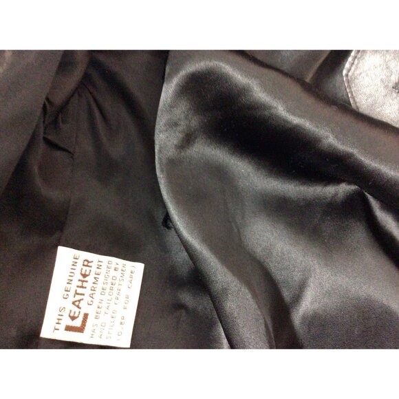 Fidelity Vintage Crop Leather Jacket 80’s Style Womens 10 - Picture 3 of 7